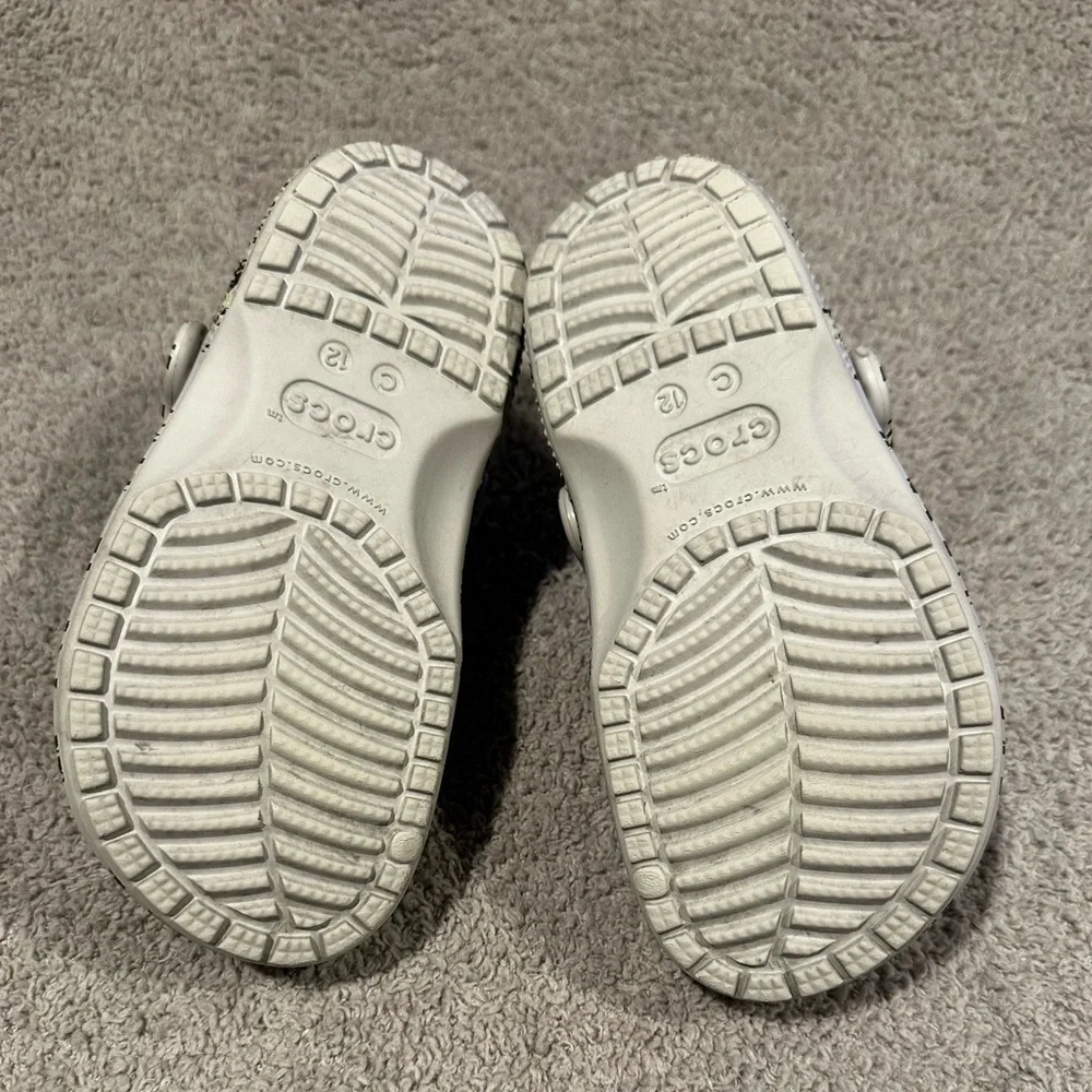 CROCS Kids Water Shoes with Black and Green Design